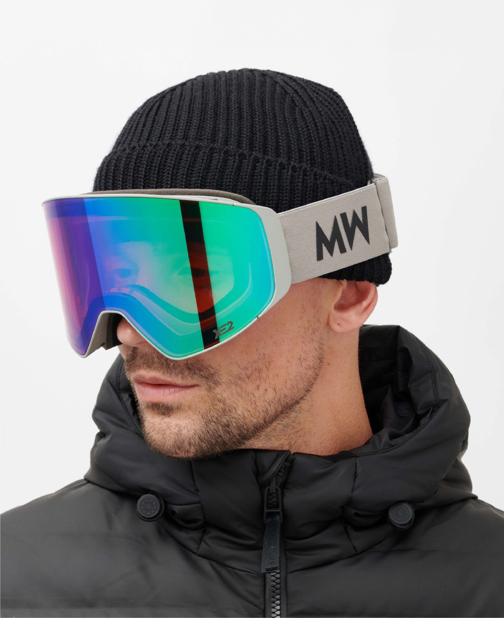 CLEAR XE2 Asian Fit - Light Grey Green Mirrored